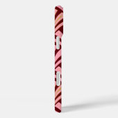 Art Deco waaierpatroon - roze en maroon Case-Mate iPhone Case (Achterkant / Rechts)