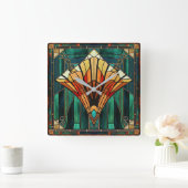 Art Deco Wall Clock Vierkante Klok (Huis)