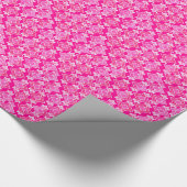 Art Deco Wallpaper Patroon, Fuchsia Pink Cadeaupapier (Hoek)