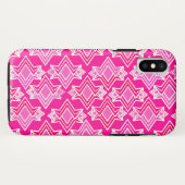 Art Deco Wallpaper Patroon, Fuchsia Pink Case-Mate iPhone Case (Achterkant (horizontaal))