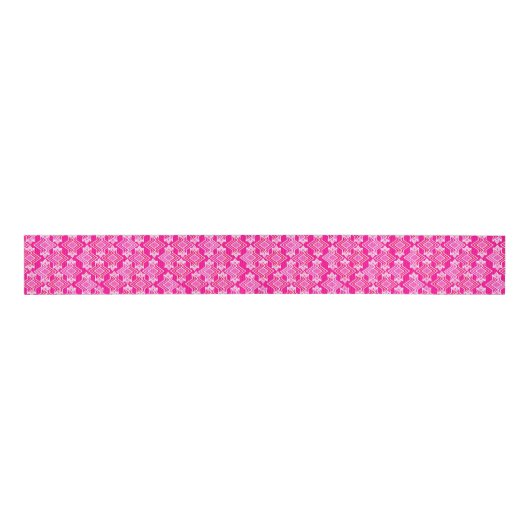 Art Deco Wallpaper Patroon, Fuchsia Pink Grosgrain Lint (Voorkant)