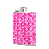 Art Deco Wallpaper Patroon, Fuchsia Pink Heupfles (Links)