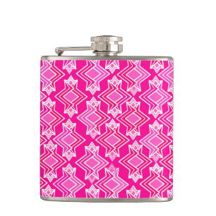 Art Deco Wallpaper Patroon, Fuchsia Pink Heupfles