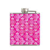 Art Deco Wallpaper Patroon, Fuchsia Pink Heupfles (Achterkant)