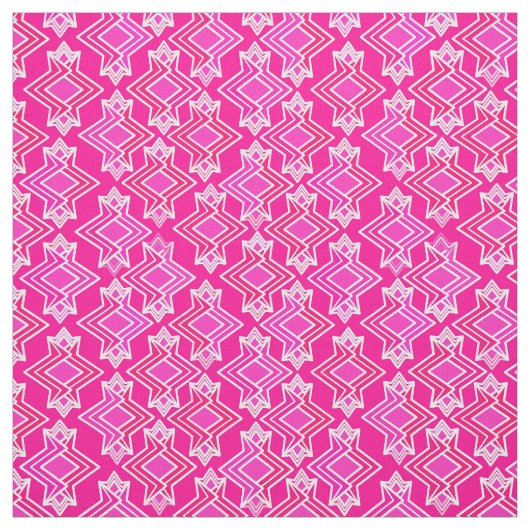 Art Deco Wallpaper Patroon, Fuchsia Pink Stof (Swatch)