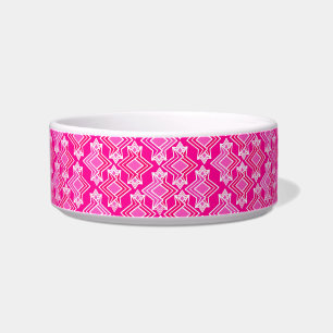 Art Deco Wallpaper Patroon, Fuchsia Pink Voerbakje