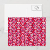 Art Deco Wallpaper Pattern, Bourgogne Briefkaart (Voorkant / Achterkant)