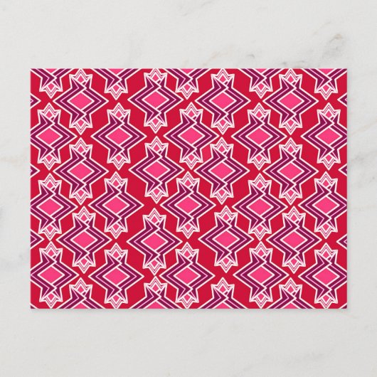 Art Deco Wallpaper Pattern, Bourgogne Briefkaart (Voorkant)