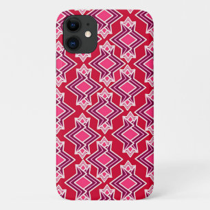 Art Deco Wallpaper Pattern, Bourgogne iPhone 11 Hoesje