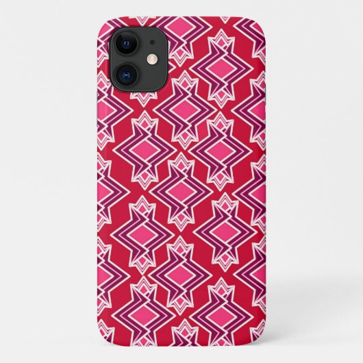 Art Deco Wallpaper Pattern, Bourgogne Case-Mate iPhone Case (Achterkant)