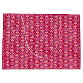 Art Deco Wallpaper Pattern, Bourgogne Groot Cadeauzakje (Achterkant)