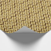 Art Deco Wallpaper Pattern, Brown and Gold Cadeaupapier (Hoek)