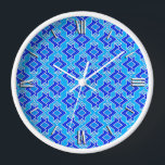 Art Deco Wallpaper Pattern, Cerulean Blue<br><div class="desc">Kunst Deco geometrisch behang patroon in kobalt en oceaanblauw met wit op een kruidenblauwe achtergrond/zee blauwe achtergrond</div>