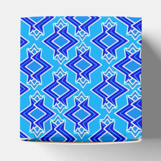 Art Deco Wallpaper Pattern, Cerulean Blue Bedankdoosjes (Bovenkant)