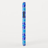 Art Deco Wallpaper Pattern, Cerulean Blue Case-Mate iPhone Case (Achterkant/rechts)