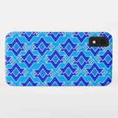 Art Deco Wallpaper Pattern, Cerulean Blue Case-Mate iPhone Case (Achterkant (horizontaal))