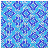 Art Deco Wallpaper Pattern, Cerulean Blue Stof (Close Up)