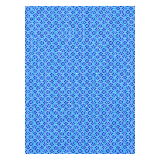 Art Deco Wallpaper Pattern, Cerulean Blue Tafelkleed (Voorkant)