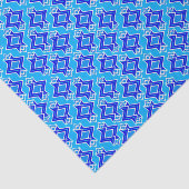 Art Deco Wallpaper Pattern, Cerulean Blue Tissuepapier (Detail)