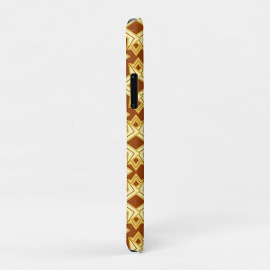 Art Deco Wallpaper Pattern, Golden Brown Case-Mate iPhone Case (Achterkant/rechts)