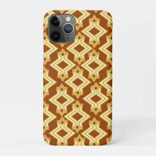 Art Deco Wallpaper Pattern, Golden Brown Case-Mate iPhone Case