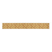 Art Deco Wallpaper Pattern, Golden Brown Grosgrain Lint (Voorkant)