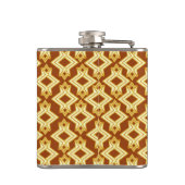 Art Deco Wallpaper Pattern, Golden Brown Heupfles (Achterkant)
