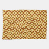 Art Deco Wallpaper Pattern, Golden Brown Theedoek (Horizontaal)