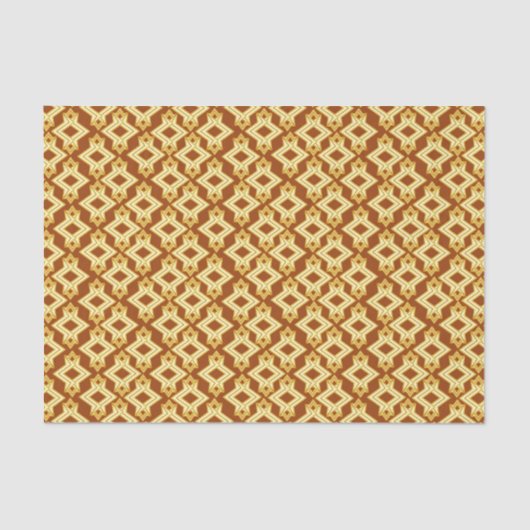 Art Deco Wallpaper Pattern, Golden Brown Tissuepapier (Voorkant)