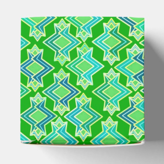 Art Deco Wallpaper Pattern, Jade Green Bedankdoosjes (Bovenkant)