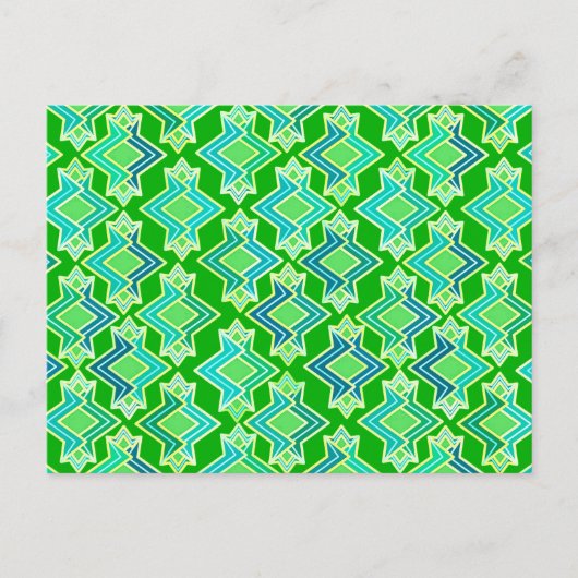 Art Deco Wallpaper Pattern, Jade Green Briefkaart (Voorkant)