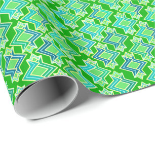 Art Deco Wallpaper Pattern, Jade Green Cadeaupapier