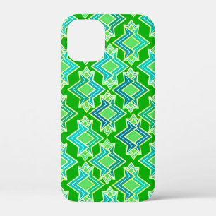 Art Deco Wallpaper Pattern, Jade Green iPhone 12 Mini Hoesje