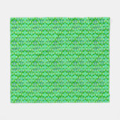 Art Deco Wallpaper Pattern, Jade Green Fleece Deken (Voorkant (Horizontaal))