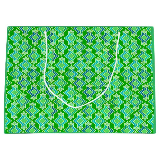 Art Deco Wallpaper Pattern, Jade Green Groot Cadeauzakje (Voorkant)
