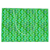 Art Deco Wallpaper Pattern, Jade Green Groot Cadeauzakje (Achterkant)
