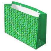 Art Deco Wallpaper Pattern, Jade Green Groot Cadeauzakje (Achterkant Gekanteld)
