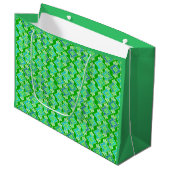 Art Deco Wallpaper Pattern, Jade Green Groot Cadeauzakje (Voorkant Gekanteld)