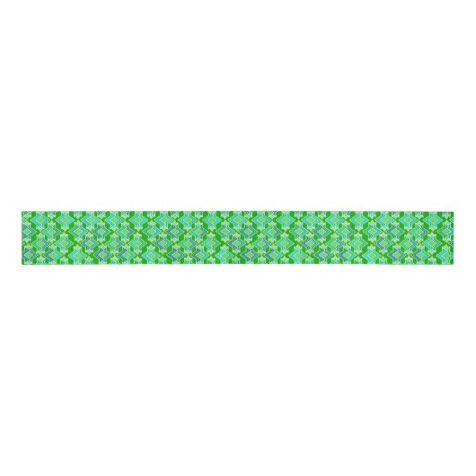 Art Deco Wallpaper Pattern, Jade Green Grosgrain Lint (Voorkant)