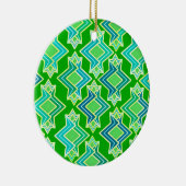 Art Deco Wallpaper Pattern, Jade Green Keramisch Ornament (Rechts)