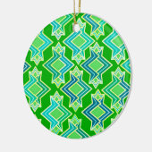 Art Deco Wallpaper Pattern, Jade Green Keramisch Ornament (Links)