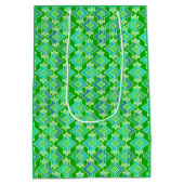 Art Deco Wallpaper Pattern, Jade Green Medium Cadeauzakje (Achterkant)