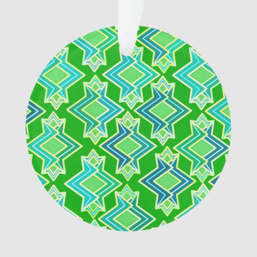 Art Deco Wallpaper Pattern, Jade Green Ornament (voorkant)