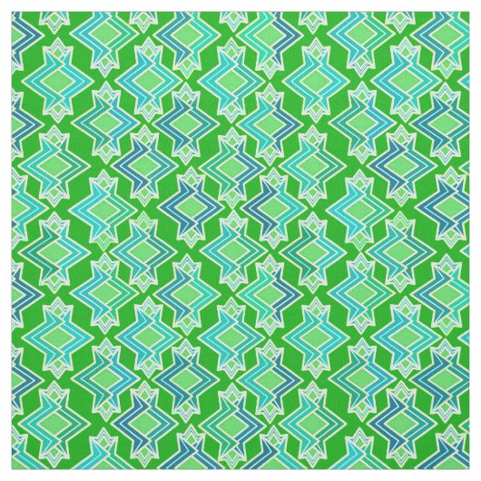 Art Deco Wallpaper Pattern, Jade Green Stof (Swatch)