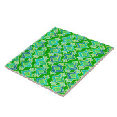 Art Deco Wallpaper Pattern, Jade Green Tegeltje (Zijkant)