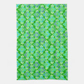 Art Deco Wallpaper Pattern, Jade Green Theedoek (Verticaal)