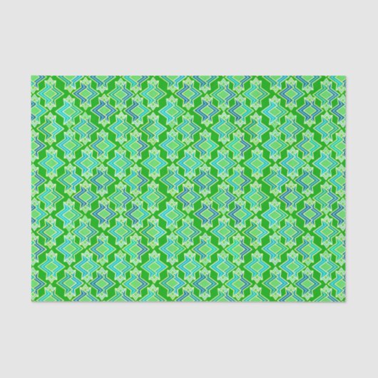 Art Deco Wallpaper Pattern, Jade Green Tissuepapier (Voorkant)