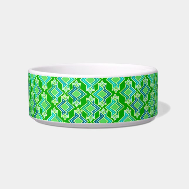 Art Deco Wallpaper Pattern, Jade Green Voerbakje (Links)