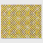 Art Deco Wallpaper Pattern, Mustard Gold Cadeaupapier (Vlak)