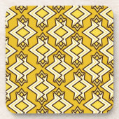 Art Deco Wallpaper Pattern, Mustard Gold Drankjes Onderzetter (Voorkant)